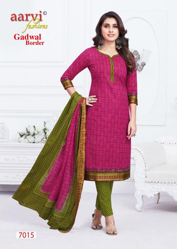 Aarvi Gadhwal Border Vol-7 Cambric Cotton Designer Dress Material